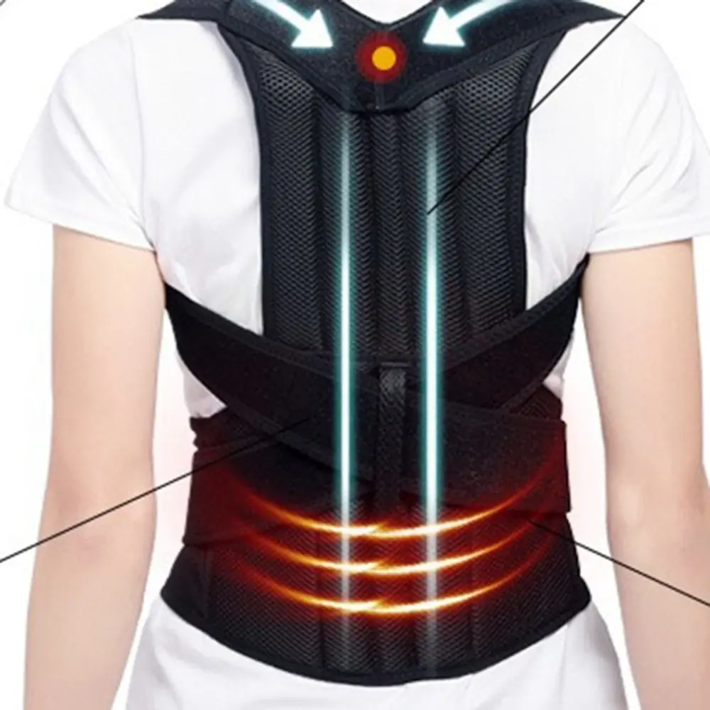 Adjustable Medical Back Brace for Spine Bending Support, Neck and Shoulder Alignment Aid