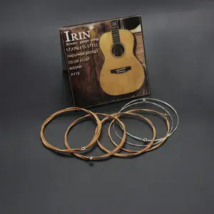 Irin A113 Acoustic Guitar Strings Strings for Beginner Guitar Brass Alloy Hex Steel Core High-Quality Musical Instrument Accessories One Size Fits All