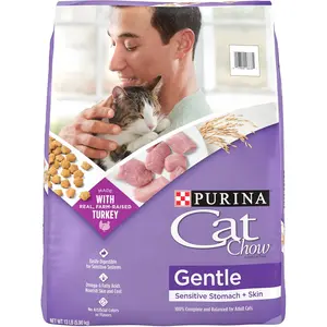 Purina Cat Chow Gentle Dry Cat Food, Sensitive Stomach + Skin - 13 lb. Bag