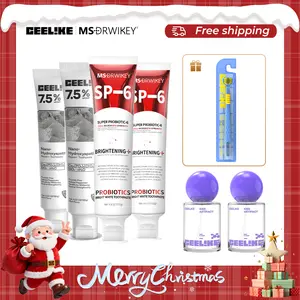 Ceelike & MSDRWIKEY 7-Piece Care Set | 4 Toothpastes，2 Probiotic Oral Sprays & 3-Sided Toothbrush | Delivers Long-Lasting Freshness & Brightens Smile｜Soft-Bristle Design for 360° Thorough Cleaning