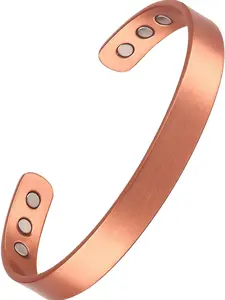 Copper Magnetic Bracelet for Men and Women,Adjustable Healing Bangle with Ultra Strength Magnets,Magnetic Field Therapy Souvenir Cuff