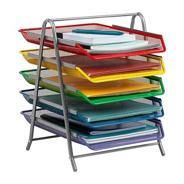 Mind Reader Desk Organizer with 5 Sliding Paper Trays - Yellow Mind Reader Desk Organizer with 5 Sliding Paper Trays - Yellow