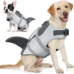 Shark Fin Design Dog Life Jacket, Reflective Dog Swimming Vest with Rescue Handle, Pet Supplies for Small Medium Large Dogs
