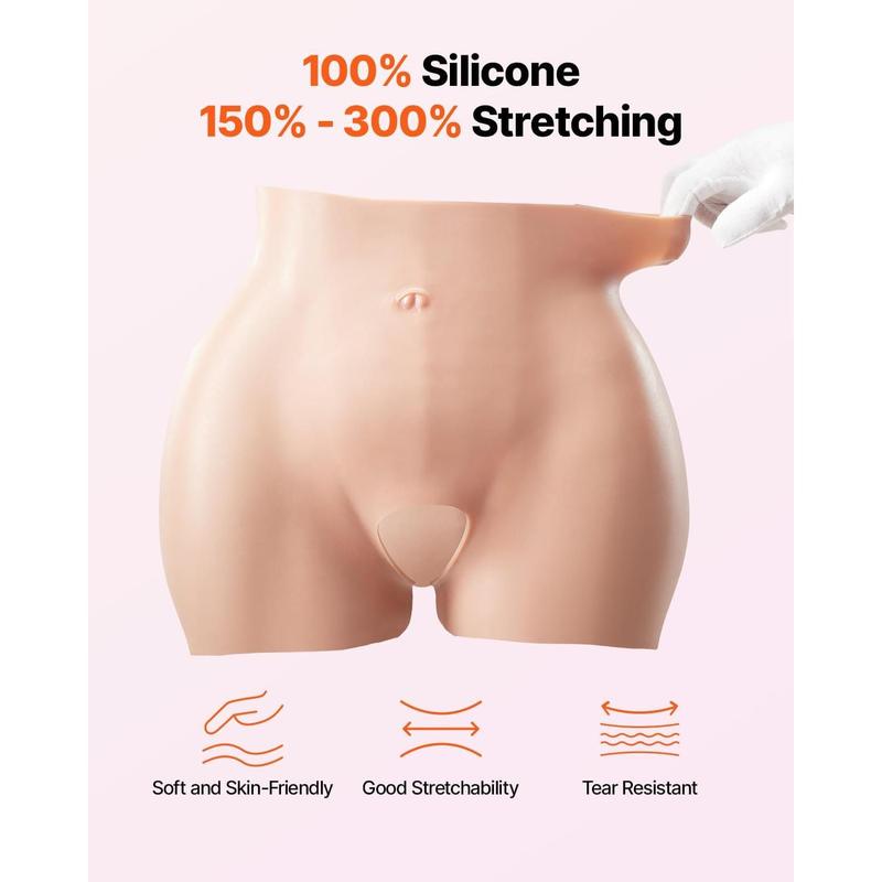 Spring new arrivals Silicone Butts, 100% Silicone Hip Enhancer Shapewear Panty, Fake Buttock Enhancers Pants for Crossdresser, Transgender, Cosplay, Drag Queen (Brown)