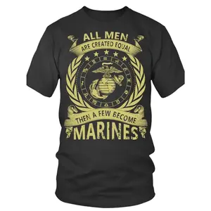 Men's Marine Corps Inspired Graphic T-Shirt - Ultra-Soft, Breathable Cotton, Crew Neck, Short Sleeve Casual Tee, Perfect Gift for Marines & Supporters
