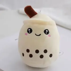 Boba Tea Plushie Purse Charm Keychain Accessories - Adorable Stuffed Toy with Boba Design for Fun and Functional Use