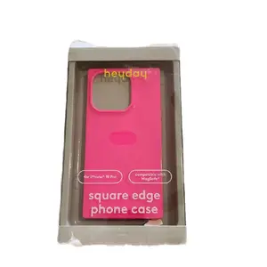 Heyday Pink Square Edge Phone Case for iPhone 15 Pro - Compatible with MagicView, Lightweight Design, Easy to Use