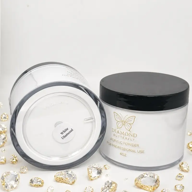 White Diamond Acrylic Powder 4oz for Professional Use