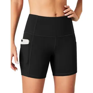 Biker Shorts Women Tummy Control 5" Workout Shorts Women with Pockets High Waisted Spandex Shorts for Gym Yoga