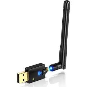 AC600M USB WiFi Adapter for PC,  USB Network Adapters Dual Band 2.4G/5.8Ghz  Dongle Antenna for Laptop Desktop Compatible with OS Windows 11/10/8.1/8/7/XP -Black