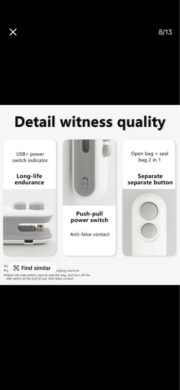 Mini Bag Sealer Portable Heat Sealer for Chips Snacks & Food Storage Compact & Easy to Use