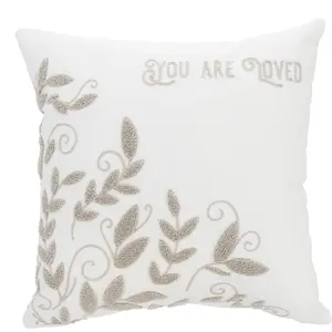 Loved Vines - 16" Punch Needle Embroidered Pillow