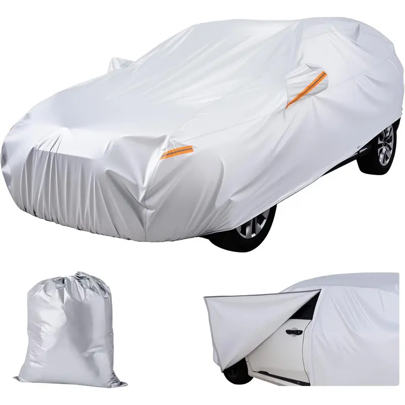 VEVOR Car Cover, Car Cover Waterproof for Toyota Camry Mid Size Sedan, Custom-fit All Weather Sun Rain Wind Frost Dust Snow Protection Full Exterior Covers with Door Zipper and Cotton Lining, SilverHoliday gifts