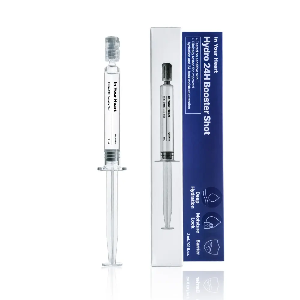In Your Heart Hydro 24H Booster Shot (3ml, 1 Count) | Hydrating Hyaluronic Acid Skin Booster | 24-Hour Moisture Facial Serum | Snow Mushroom Hydration Lightweight Intensive discount style