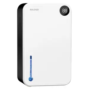 Dehumidifier (1000 Sq.Ft) for Home and Basement - 118 OZ Water Tank, Timer, Humidity Display, Silent Mode, Drain Hose (White)