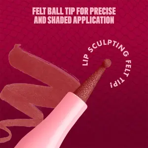 Velvet Transfer-Proof Lip Liner - High-Pigment Semi-Matte Formula, Easy Application for All Skin Tones, Perfect for Holiday Gatherings & Party Makeup