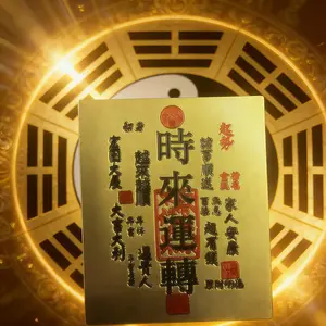 Taoist Consecrated Magic Talisman, Evil Dispelling Protection Blessing Paper