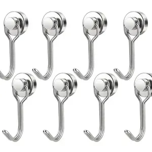 8/16 Pack Swivel Swing Magnetic Hooks 30LBS – Strong Neodymium Hooks for Cruise Cabins, Kitchen, Fridge & Other Magnetic Surfaces, Cruise Essentials 2026