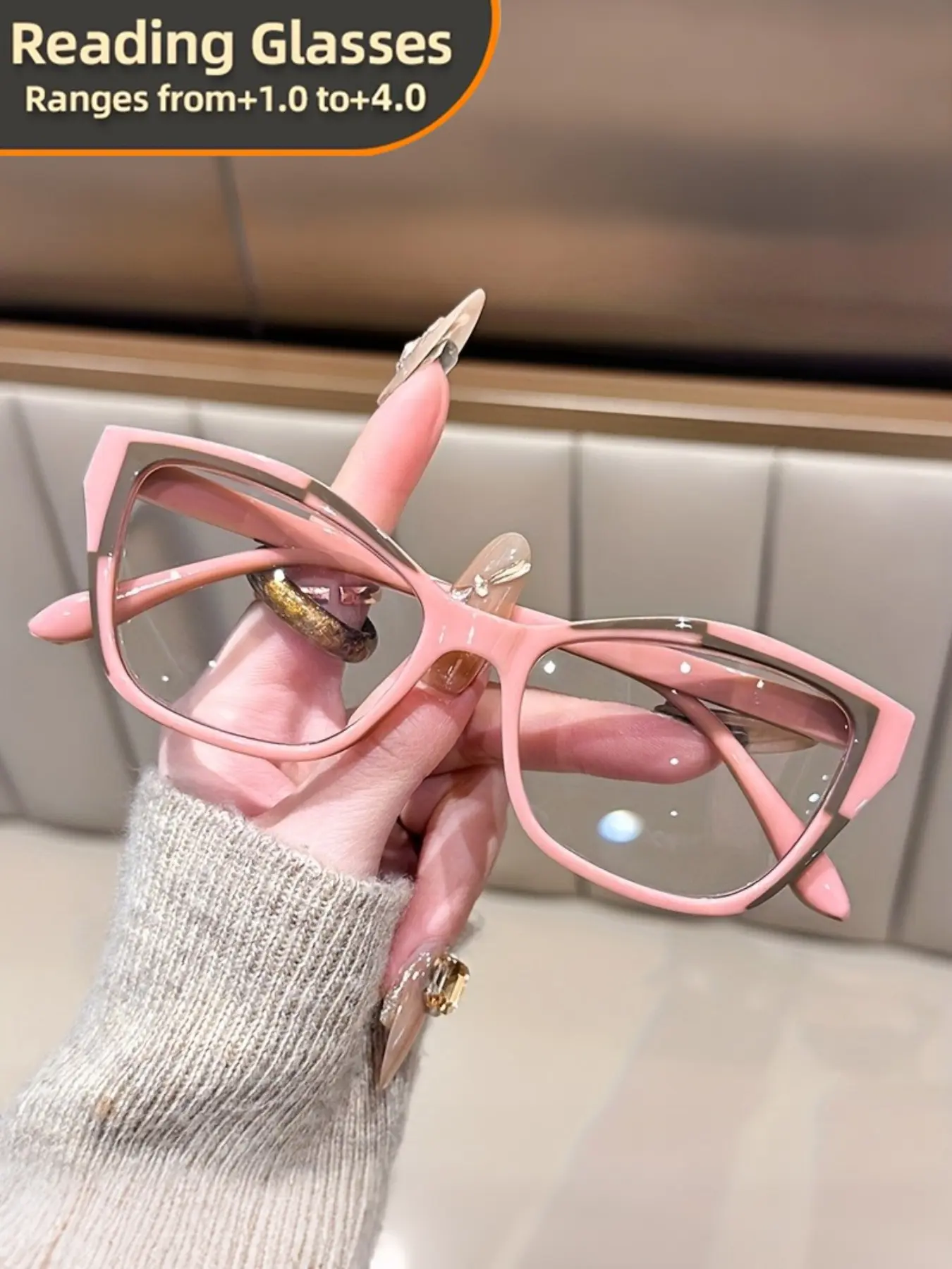 Reading Glasses Clear Lens Fashion Computer Glasses for Women Men Unisex +1.0 to +4.0,christmas gifts, High Quality Eyewear