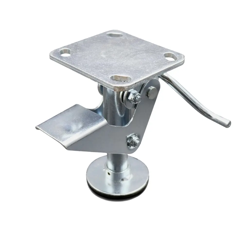 6" Kickbar Floor Truck Lock w/Top Plate - Service Caster Brand