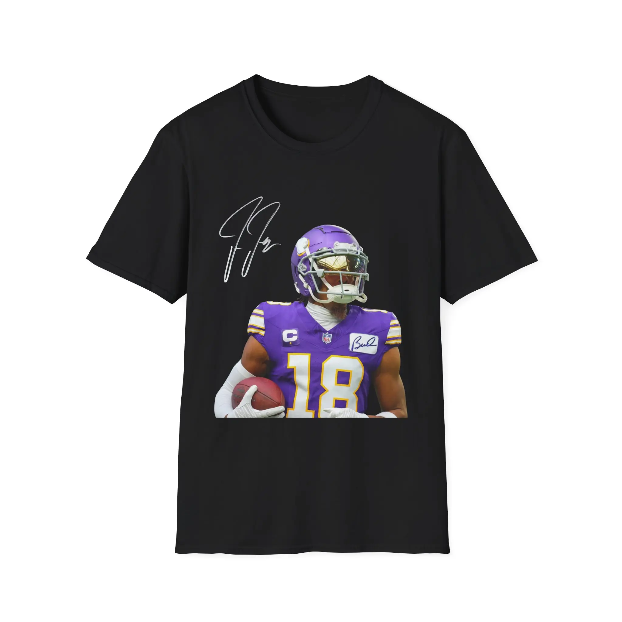 🏈 🔥 Justin Jefferson Fan T-Shirt, Soft style Unisex Tee for Sports, Football Enthusiasts, Game Day Apparel, Birthday Gift, Fan Wear