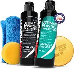 Black Scratch & Swirl Remover Kit with Trim & Plastic Restorer -  Detailing Kit