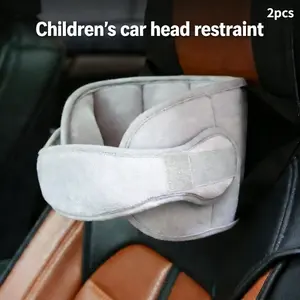 New 2pcs Universal Baby Car Seat Head Support Strap, Adjustable Children Neck Fixed Belt, Soft Skin-Friendly Safety Harness