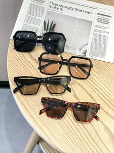 Women's Large Frame Square and Cat Eye Sunglasses, Lightweight Multi-Color Frames, Fashion Soft Colored Lenses, Outdoor Travel Photography