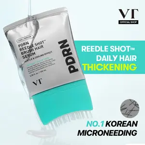 [VT Official] PDRN Reedle Shot Brush Hair Serum | Hair Thickening, Anti-Hair Loss Serum, Daily Hair & Scalp Treatment, Scalp Care, Korean Hair care, Original Liquid Microneedling, Glass hair, Silky Hair, Damaged Hair, Split ends, Hair growth