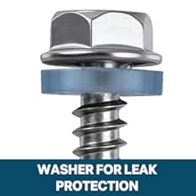 145 PCS Self Tapping Screws for Metal – 410 Stainless Steel Self Drilling Screws Kit, Multiple Sizes (#10 with Washers), Hex Head, Rust-Resistant for Wood, Plastic, Roofing, DIY Projects 145 PCS Self Tapping Screws for Metal – 410 Stainless Steel Self Drilling Screws Kit, Multiple Sizes (#10 with Washers), Hex Head, Rust-Resistant for Wood, Plastic, Roofing, DIY Projects