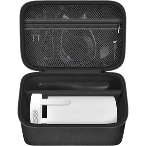Upgraded Mini Projector Case Compatible with  HY300Pro+ / HY300PRO for ENUOSUMA HY300 ULTRA for  Portable Projector 4K 1080P Support, Storage Organizer for Accessories-Black (Bag Only)