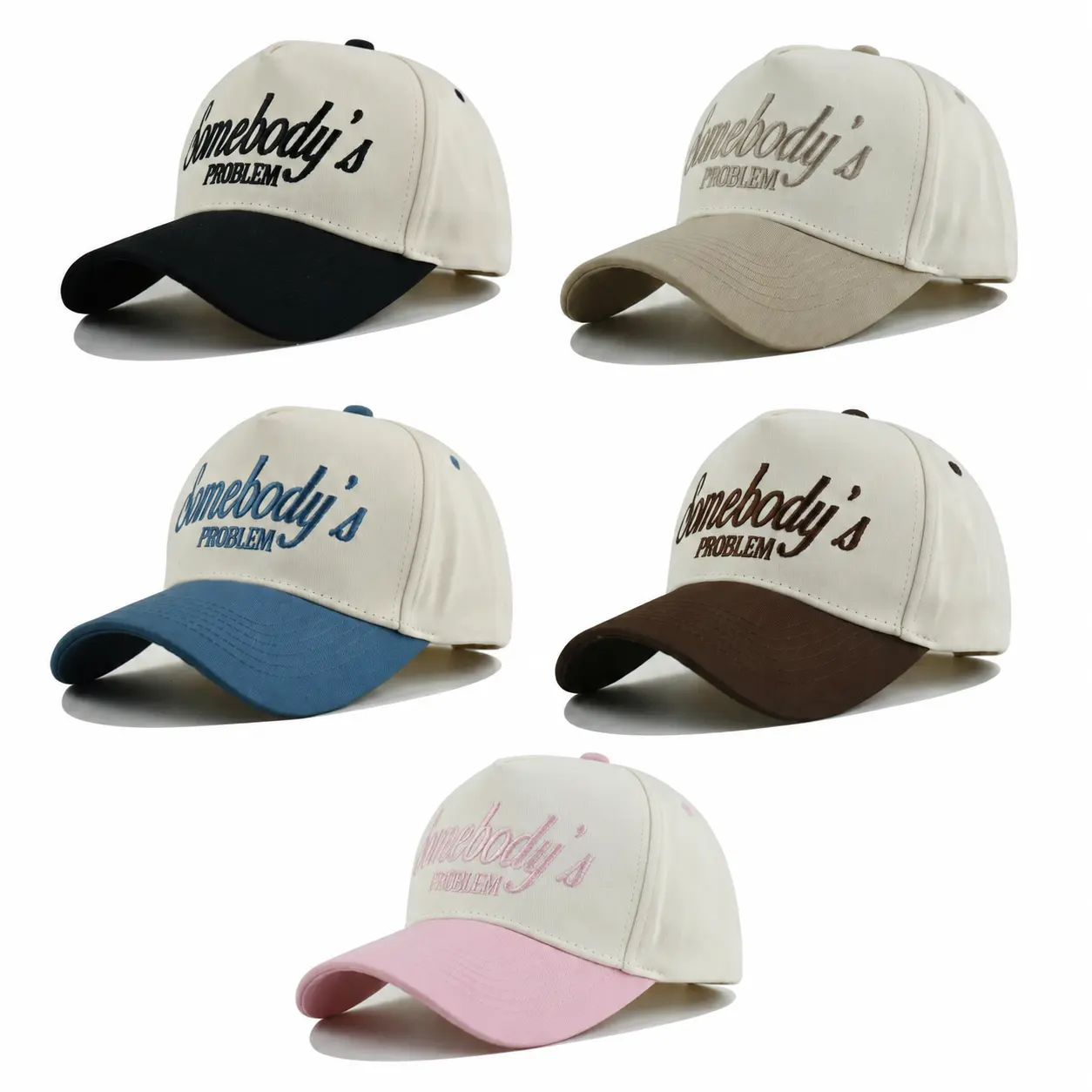 Unisex 2-Tone Color Block Bold White Letter Embroidered Korean-Style Sun Protection Trucker Hat, Casual Outdoor Flat Bill Fashion Accessory Cap, Trucker Hats, Bold White Lettering Hats