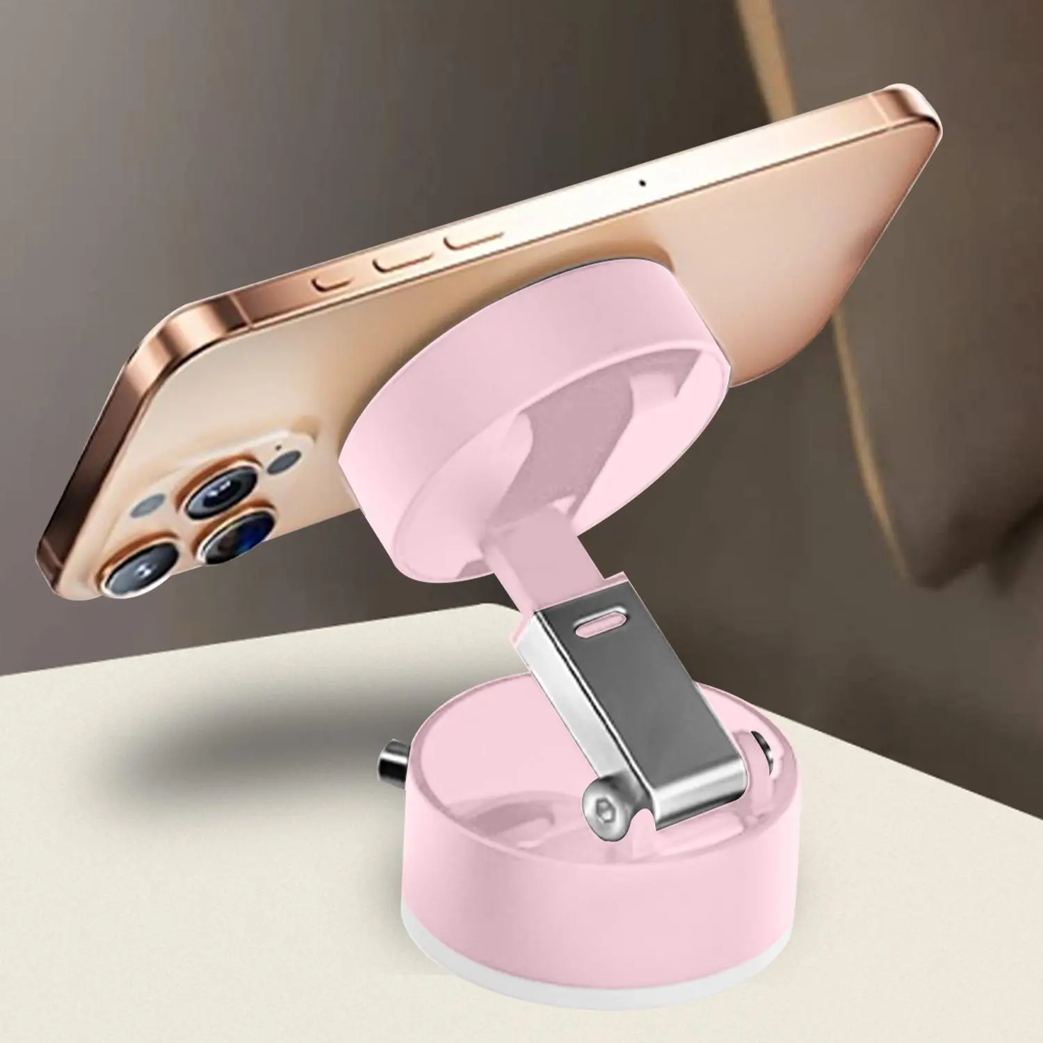 Vacuum Magnetic Suction Cup Folding & Rotating Bracket, Double-sided Suction Cup Universal Vacuum Rotating Bracket, Mobile Phone Bracket, Cell Phone Mounts, Cellphone Stand, Holder, Cell Phone Holders