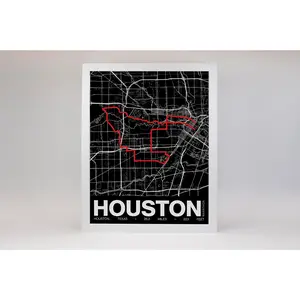Houston Marathon Poster - Grid Style