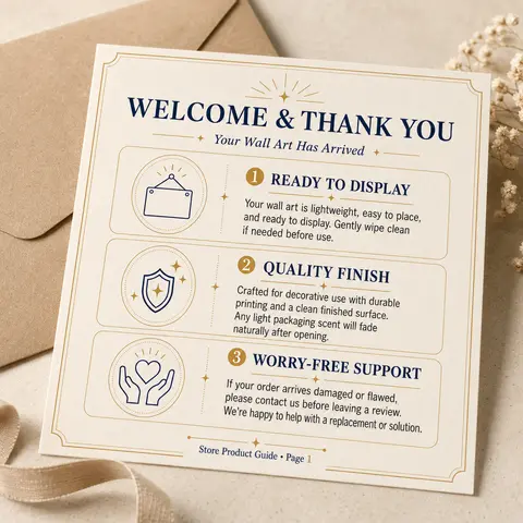 Metal Wall Text Signs & 1-Piece Canvas Posters - Cool Wall Art, Custom Art Decor, Durable Digital Print with Graphic Print Design, Home Decor Accessories Including Electronic After-Sales Maintenance Card