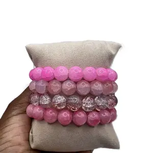 Pink Color 4 Stack Bracelet