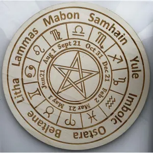 Wood Crystal Grid - Pagan Calendar