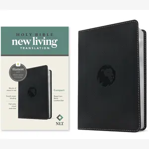 NLT Compact Bible, Filament Enabled (LeatherLike, Regal Lion Black, Red Letter)