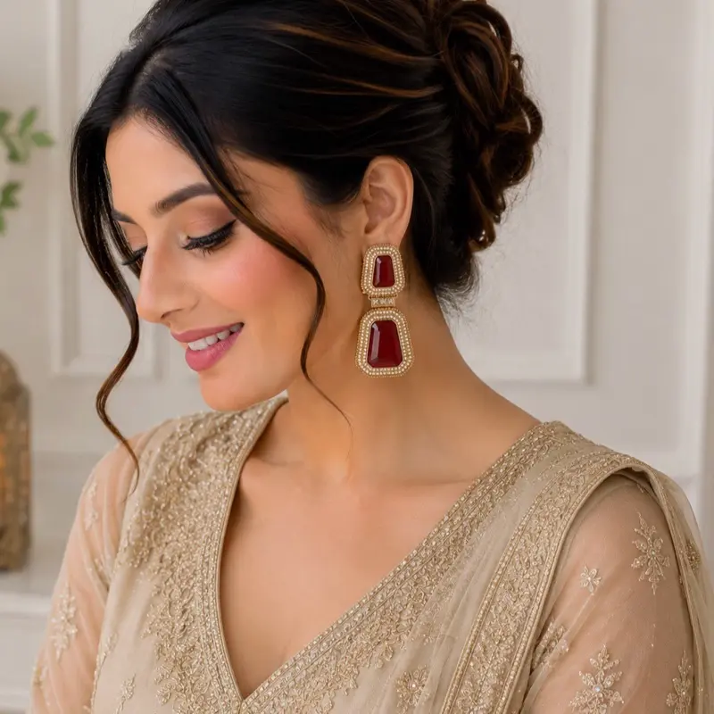 Statement Earrings, Traditional Ethnic Jewelry for Women