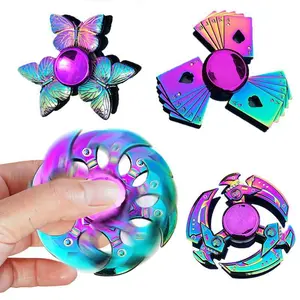 Colorful Fidget Spinner Stress Relief Hand Spinner Metal EDC Spinner Desk Gyroscope Toys Adult Kids Gifts Fidget Toys