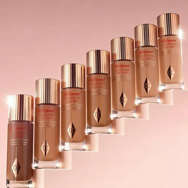 Charlotte Tilbury CT Two-color Heart-shaped Blusher Naturally High-gloss Liquid Powder Set Brightening Pearlescent Glow Powder