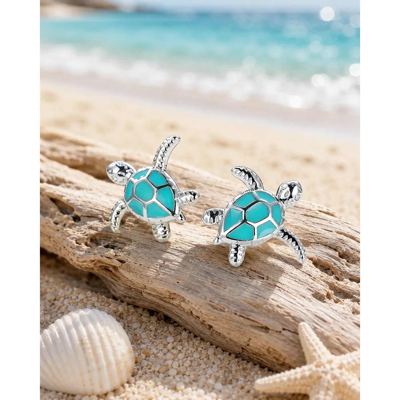 Haolé Beachy Honu Shine Studs