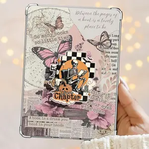 Just One More Chapter Spooky Reading Skeleton Kindle Grip Book Bookish Magnetic Kindle Grip Book Lover Kindle Accessories Phone Holder PopSocket Phone Grip Magnetic Pop Socket Phone Grip