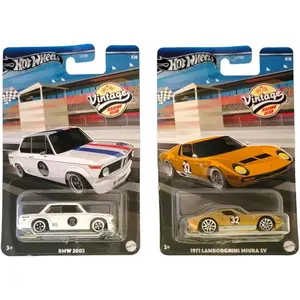 Hot Wheels 2024 Vintage Racing Club – Bundle of 2 (HRT81‑956A) | BMW 2002 & Lamborghini Miura SV | 1:64 Die‑Cast Collector Cars – Ages 3+