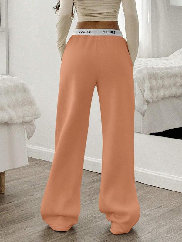 Women's Heart Print Elastic Waist Sweatpants, Casual Comfy Breathable Jogger Pants for Daily Wear, Ladies Bottoms for All Seasons