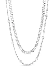 Layered Beaded Chain Necklace