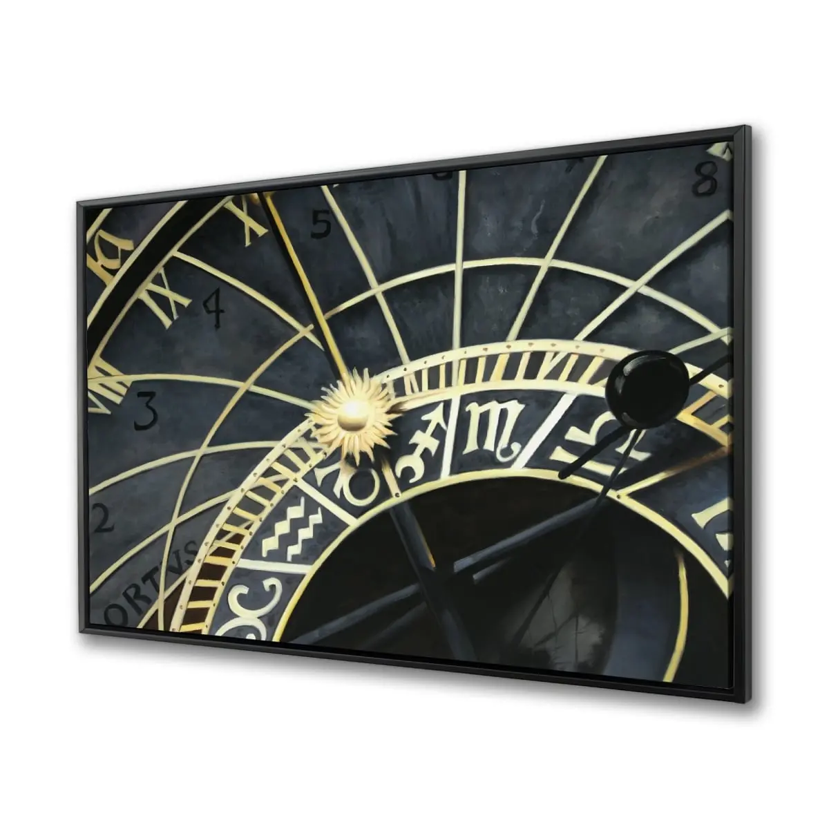 360 stand Rectangular Astrologic Print Wall Clock - 36x48 in, 360-Degree Rotatable Stand, Spiritual Home Decoration for Office, Room Gift, Oversized Wall Clocks
