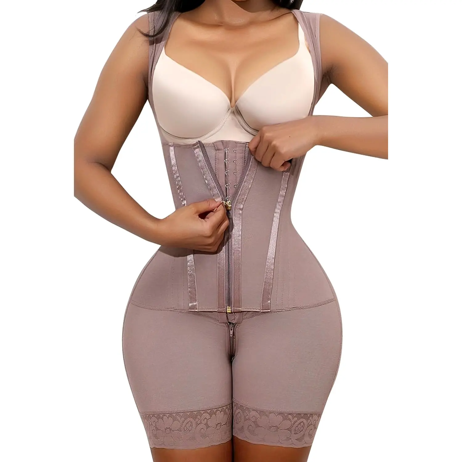 Gainkee Fajas Colombianas Moldeadoras Shapewear for Women Tummy Control Body Shaper Butt Lifting Bodysuit Girdle GainKee