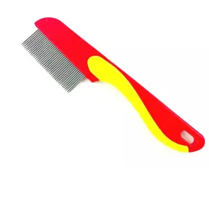 1 piece Stainless Steel Hair Braiding Comb Brush plastic handle: 3 color options Random color shipped