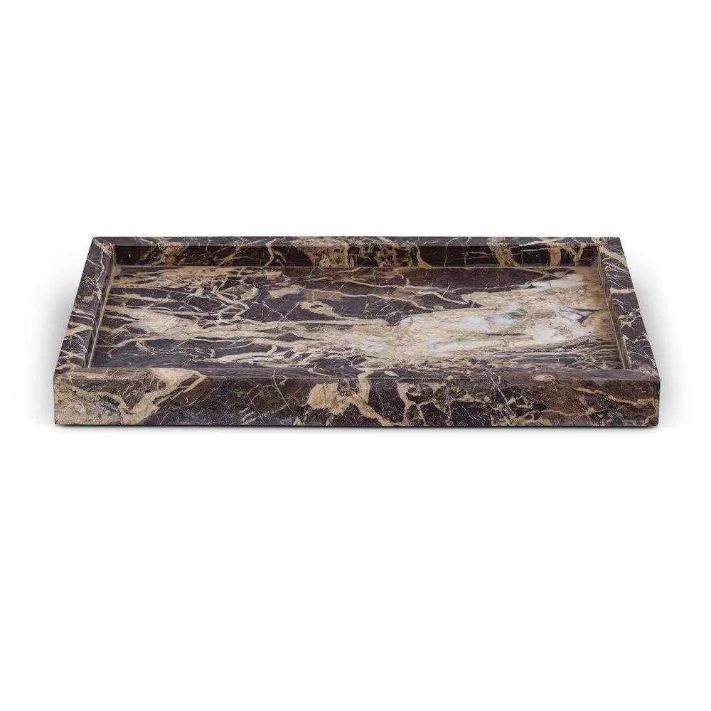 Barletta Cherry Rectangular Marble Tray